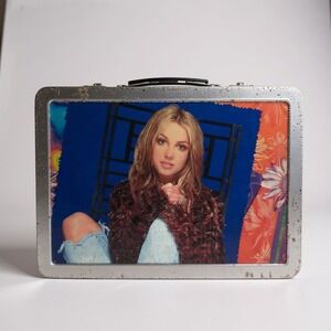 Britney Spears Y2K 2000 Metal Lunchbox With Art Supplies Vintage Pop Icon Rare